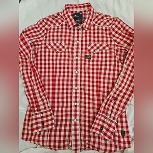 G-Star Raw Plaid Button Down Shirt Size M